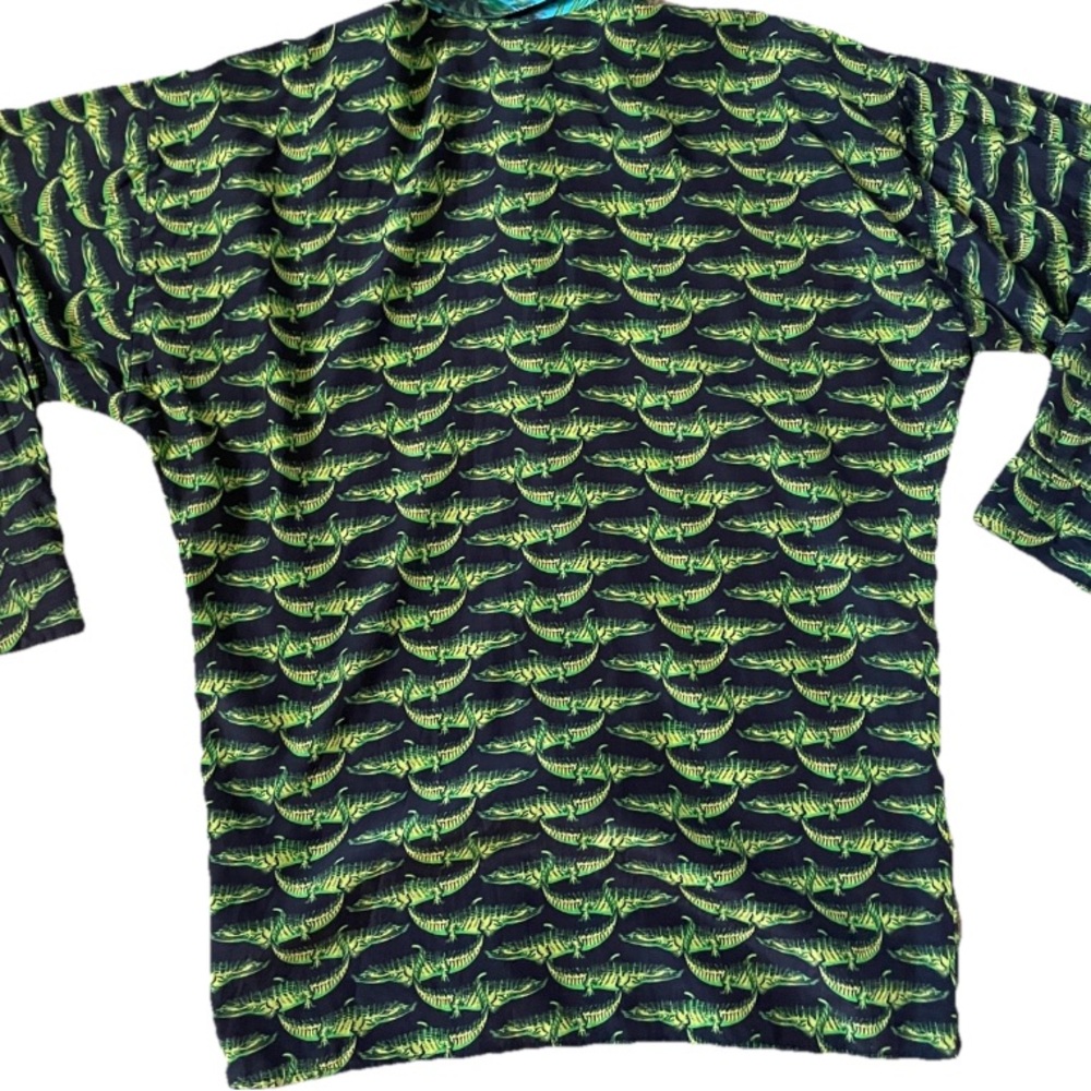 VERSACE  for H&M 2011 Collectible MIAMI Tropical Status Print SHIRT Medium EUC - Picture 8 of 16